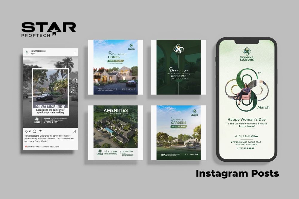 instagram posts design by star proptech. Creative Designs for Meta